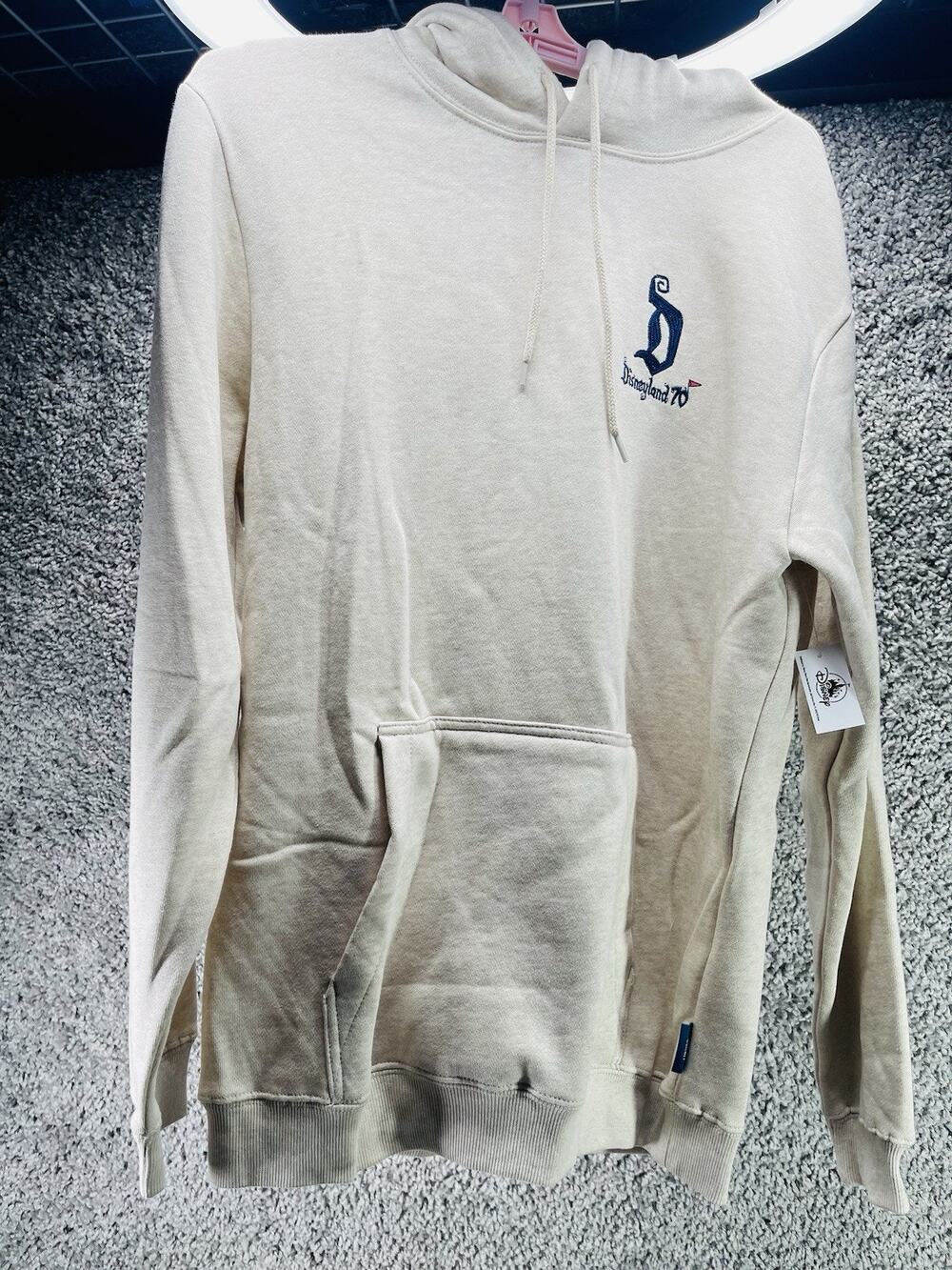 Disneyland 70th Anniversary Celebration Tan Map Pull Over Hoodie XXL 2025 New